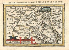 Europe, Switzerland, France and Italy Map By Pieter Bertius