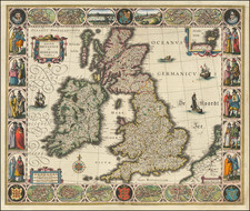 British Isles Map By Willem Janszoon Blaeu