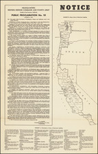 Oregon, Washington and California Map By John L. DeWitt