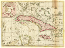 Florida, Cuba and Bahamas Map By London Magazine