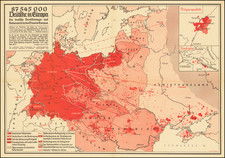 Europe, World War II and Germany Map By Arnold Hillen-Ziegfeld