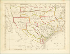 Texas Map By Thomas Gamaliel Bradford