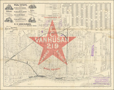 Michigan Map By Calvert Litho & Eng. Co.