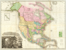 A Map of North America, Constructed According To The Latest Information: by H.S. Tanner.  Improved to 1825  [Case Map] By Henry Schenk Tanner