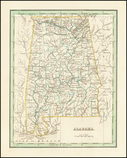 Alabama Map By Thomas Gamaliel Bradford