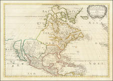 Midwest, North America and California as an Island Map By Nicolas Sanson