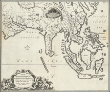 Asia, China, India, Southeast Asia, Philippines and Indonesia Map By Athanasius Kircher