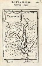 Mid-Atlantic and Southeast Map By Alain Manesson Mallet