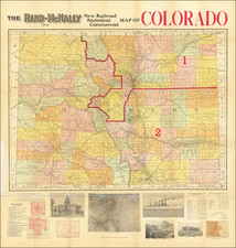 The Rand-McNally New Railroad Statistical Commercial Map of Colorado 1910   By Rand McNally & Company