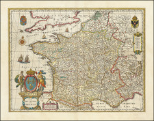 France Map By Willem Janszoon Blaeu