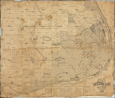 Map of the City of Keokuk and Environs Lee County Iowa 1895 Published and Copyrighted By G.C. Johnson 1895