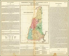 Geographical, Historical and Statistical Map of New Hampshire By Henry Charles Carey  &  Isaac Lea
