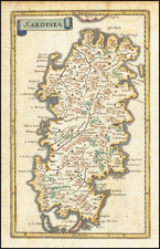 Sardinia Map By Matthaus Merian