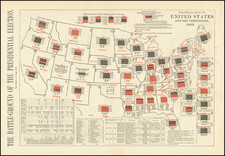 United States and Curiosities Map By Harper's Weekly