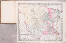 Minnesota, North Dakota and South Dakota Map By Joseph Hutchins Colton