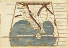 Indian Ocean, India, Southeast Asia, Philippines, Singapore, Indonesia and Thailand, Cambodia, Vietnam Map By Claudius Ptolemy