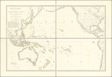 Pacific Ocean, Australia & Oceania, Pacific, Australia, Oceania, Hawaii and Other Pacific Islands Map By Adrien-Hubert Brué
