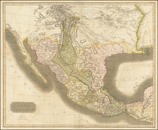 Texas, Plains, Southwest, Rocky Mountains and Mexico Map By John Thomson