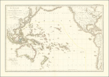 Pacific Ocean, Australia & Oceania, Pacific, Australia, Oceania, Hawaii and Other Pacific Islands Map By Adrien-Hubert Brué