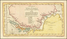 Argentina and Chile Map By Jacques Nicolas Bellin