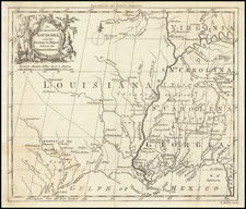 An Accurate Map of Louisiana, and the Territory in Dispute between the English & French By British Magazine