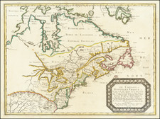 United States, Midwest, Canada and Eastern Canada Map By Nicolas Sanson