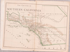 California, Los Angeles, San Diego and Other California Cities Map By Harry Ellington Brook