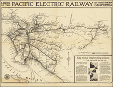 California and Los Angeles Map By D.W. Pontius / Pacific Electric Railway