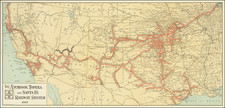 United States, Texas, Plains, Southwest, Rocky Mountains and California Map By M. B. Brown Printing & Binding Co.