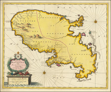 Martinique Map By Nicolaes Visscher I