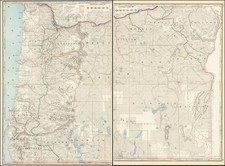 Oregon Map By George F. Cram