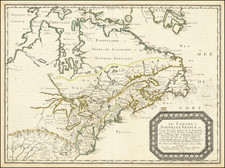 United States, Midwest, Canada and Eastern Canada Map By Nicolas Sanson