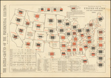 United States and Curiosities Map By Harper's Weekly