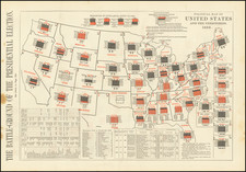 United States and Curiosities Map By Harper's Weekly