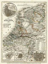 Europe and Netherlands Map By Joseph Meyer