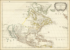 Midwest, North America and California as an Island Map By Nicolas Sanson