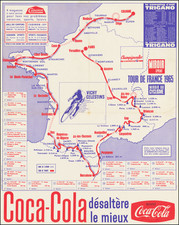 France and Pictorial Maps Map By Miroir du Cyclisme