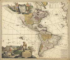 California as an Island and America Map By Adam Friedrich Zurner