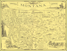 Montana and Pictorial Maps Map By Irvin Shope