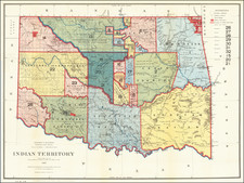 Oklahoma & Indian Territory Map By U.S. General Land Office