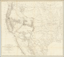 Texas, Plains, Southwest, Colorado, Utah, Rocky Mountains, Colorado, Utah and California Map By William Hemsley Emory