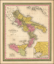 Italy and Balearic Islands Map By Henry Schenk Tanner