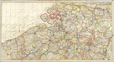 Netherlands and Belgium Map By Nicolaes Visscher II