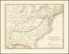 United States Map By Thomas Gamaliel Bradford