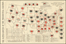 United States and Curiosities Map By Harper's Weekly