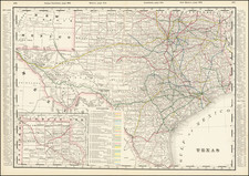 Texas Map By George F. Cram