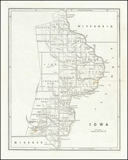 Iowa Map By Charles Morse  &  Samuel Breese