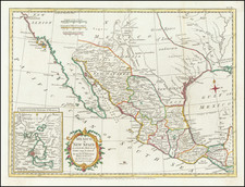 Texas, Southwest, Mexico and California Map By Strahan  &  Cadell