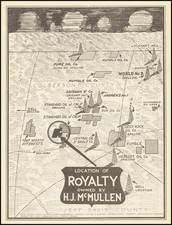 Texas Map By H. J. McMullen