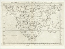 South Africa Map By Girolamo Ruscelli